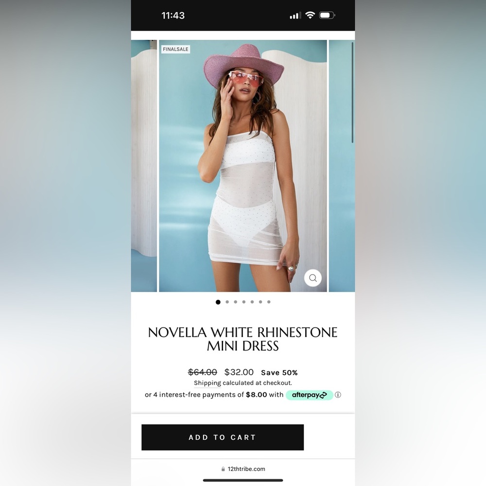 12th Tribe Novella Mini Rhinestone Dress